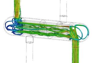 Trajectoires de l’écoulement du fluide chaud 